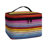 Colorful Mexican Woven Pattern Print Travel Makeup Bag
