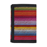 Colorful Mexican Woven Pattern Print Trifold Wallet