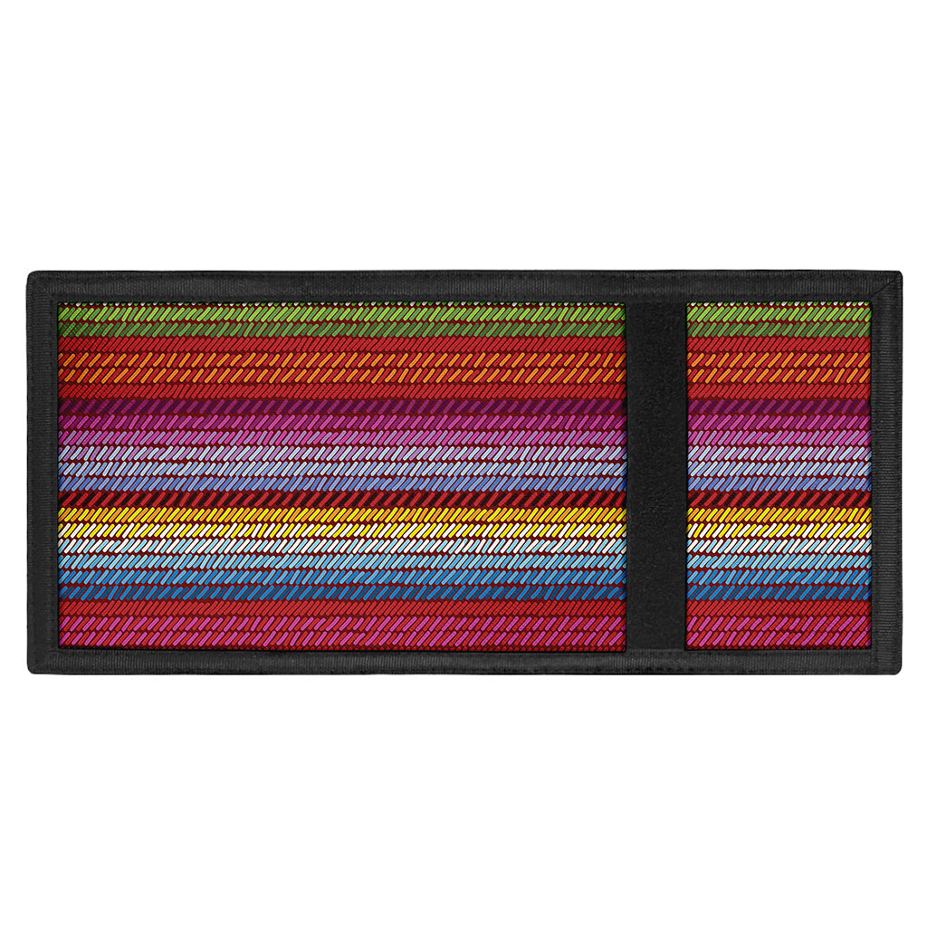 Colorful Mexican Woven Pattern Print Trifold Wallet