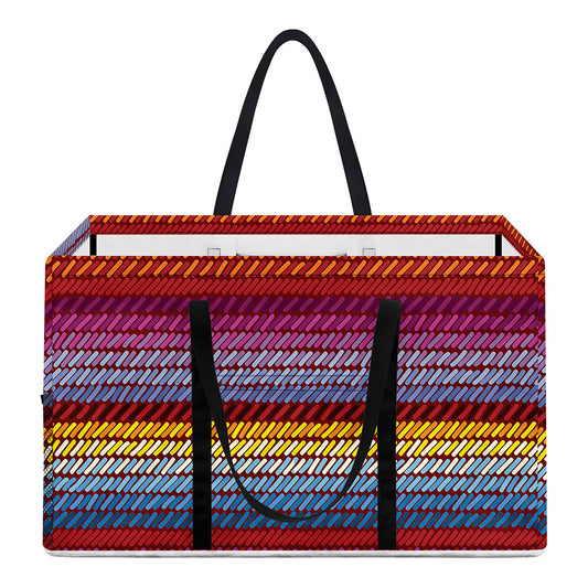 Colorful Mexican Woven Pattern Print Utility Tote Bag