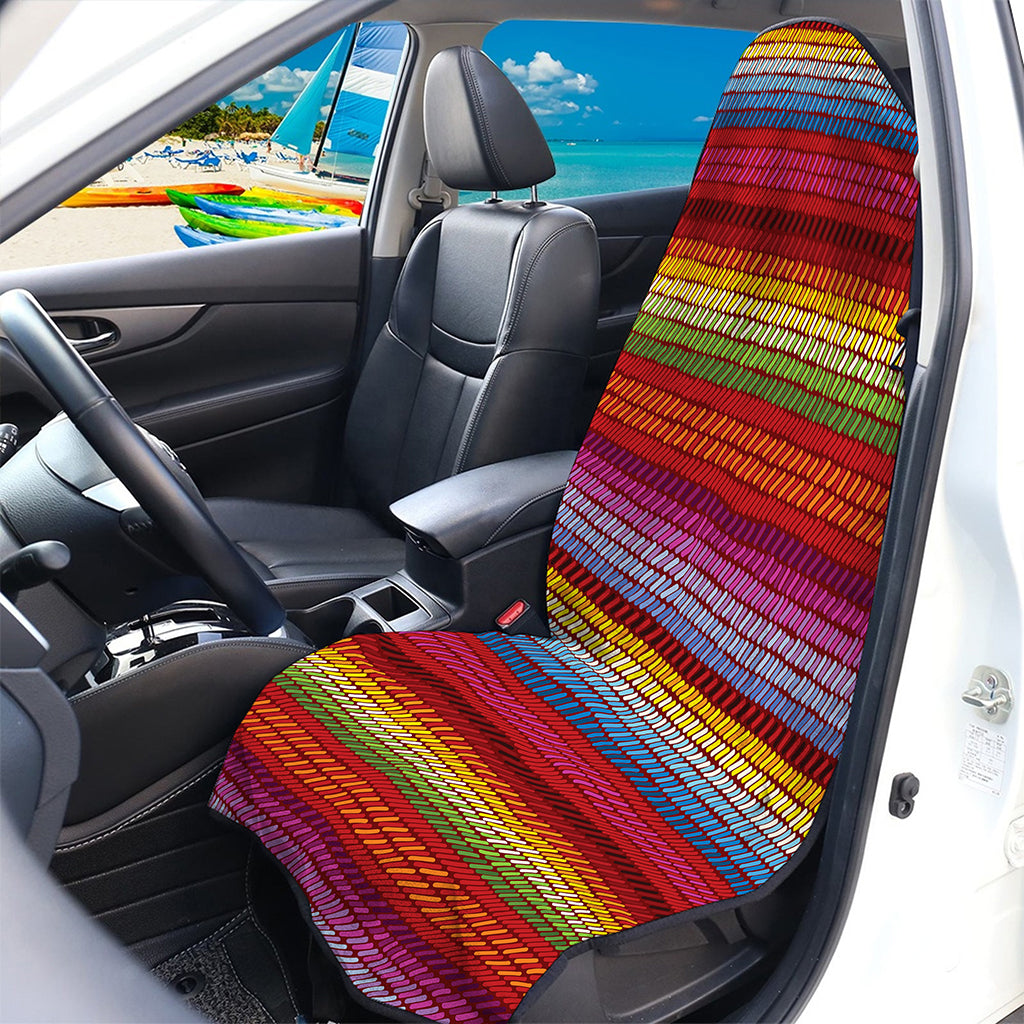 Colorful Mexican Woven Pattern Print Waterproof Car Seat Cover
