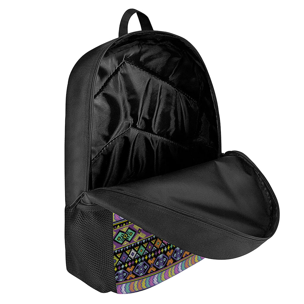 Colorful Native Navajo Tribal Print 17 Inch Backpack