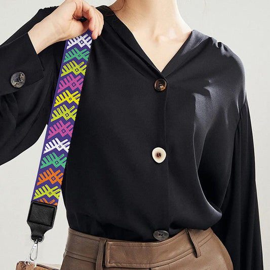 Colorful Native Navajo Tribal Print Bag Strap