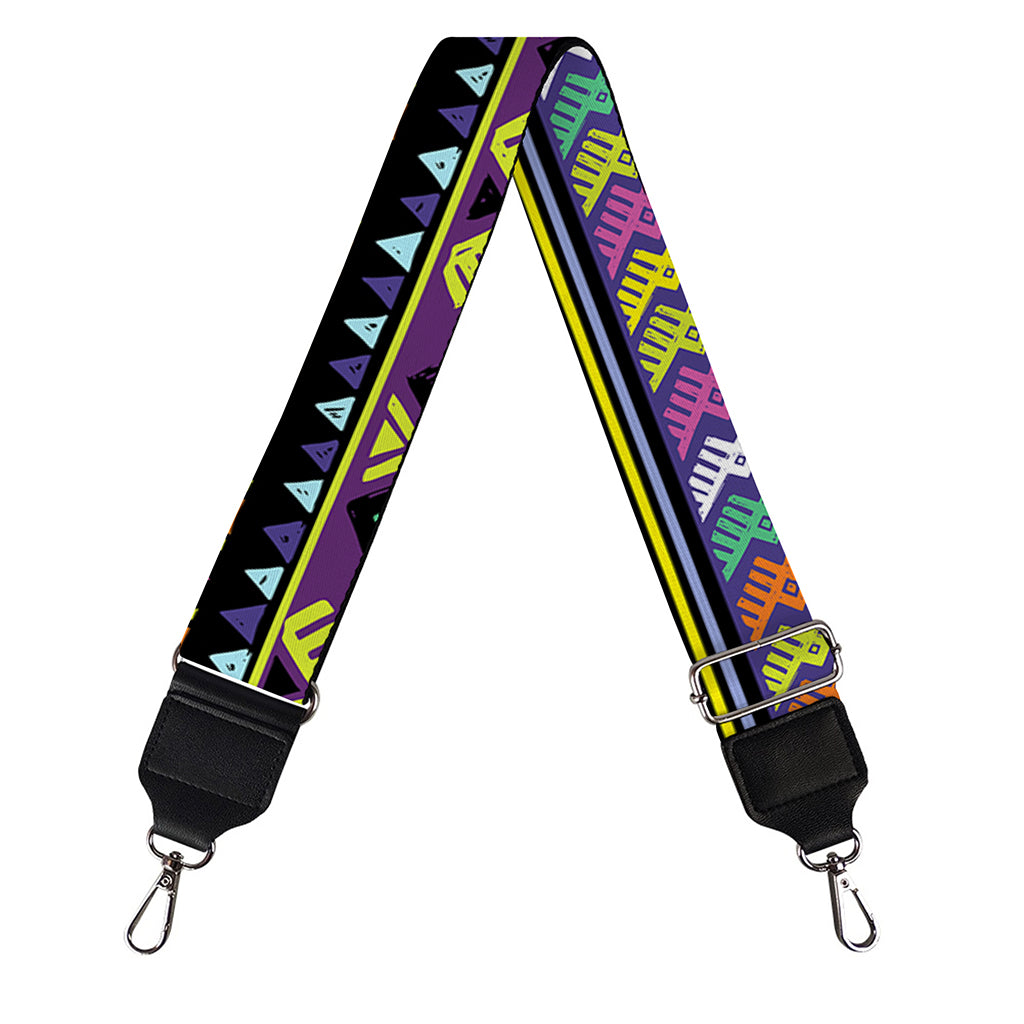 Colorful Native Navajo Tribal Print Bag Strap