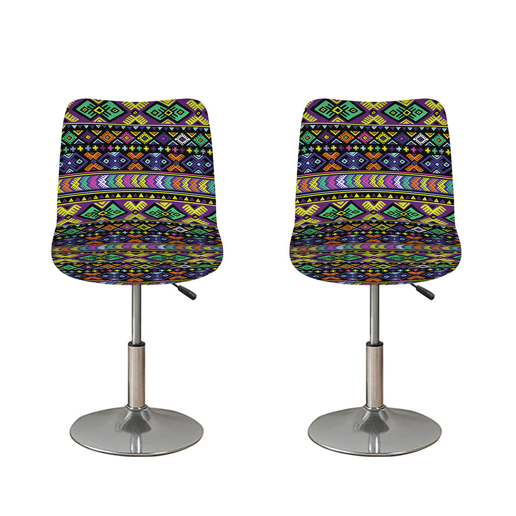 Colorful Native Navajo Tribal Print Bar Stool Covers