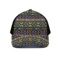 Colorful Native Navajo Tribal Print Black Mesh Trucker Hat