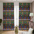 Colorful Native Navajo Tribal Print Dimout Pencil Pleat Curtains