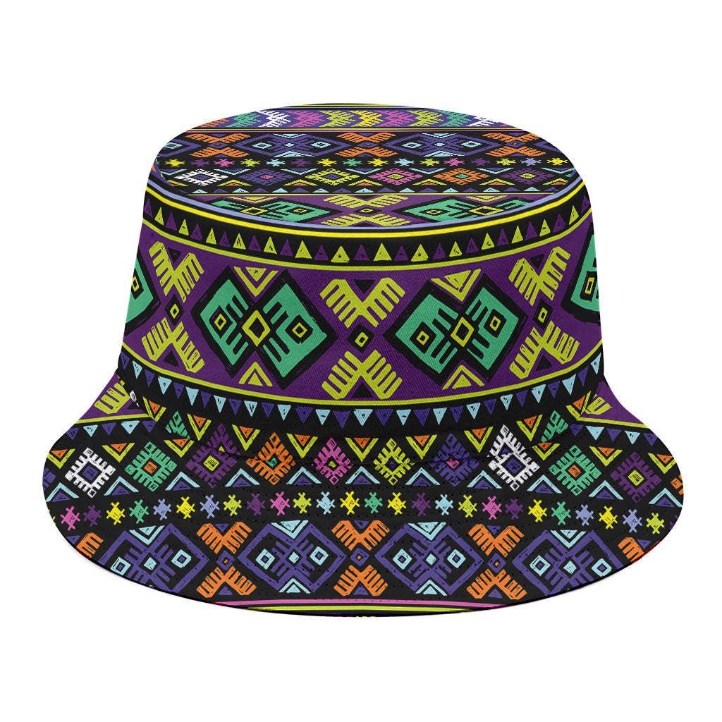 Colorful Native Navajo Tribal Print Bucket Hat