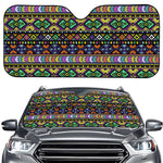 Colorful Native Navajo Tribal Print Car Windshield Sun Shade