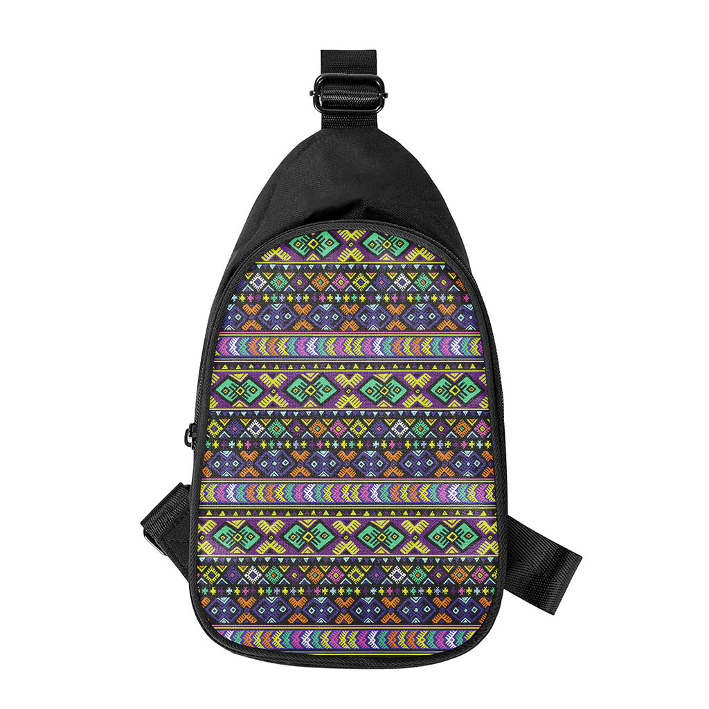 Colorful Native Navajo Tribal Print Chest Bag