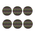 Colorful Native Navajo Tribal Print Coaster Set