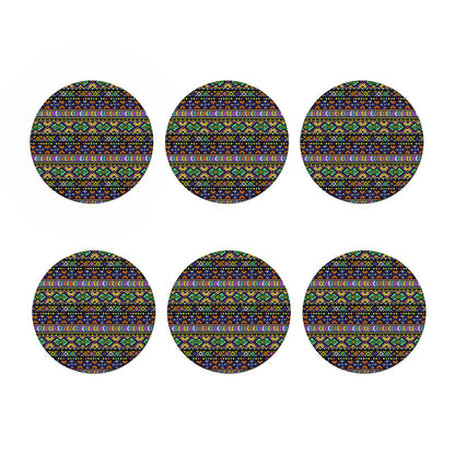 Colorful Native Navajo Tribal Print Coaster Set
