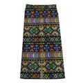 Colorful Native Navajo Tribal Print Cotton Front Slit Maxi Skirt