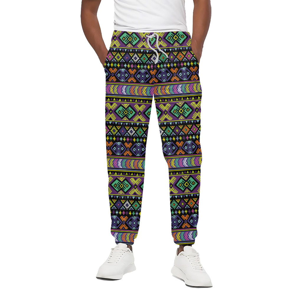 Colorful Native Navajo Tribal Print Cotton Pants