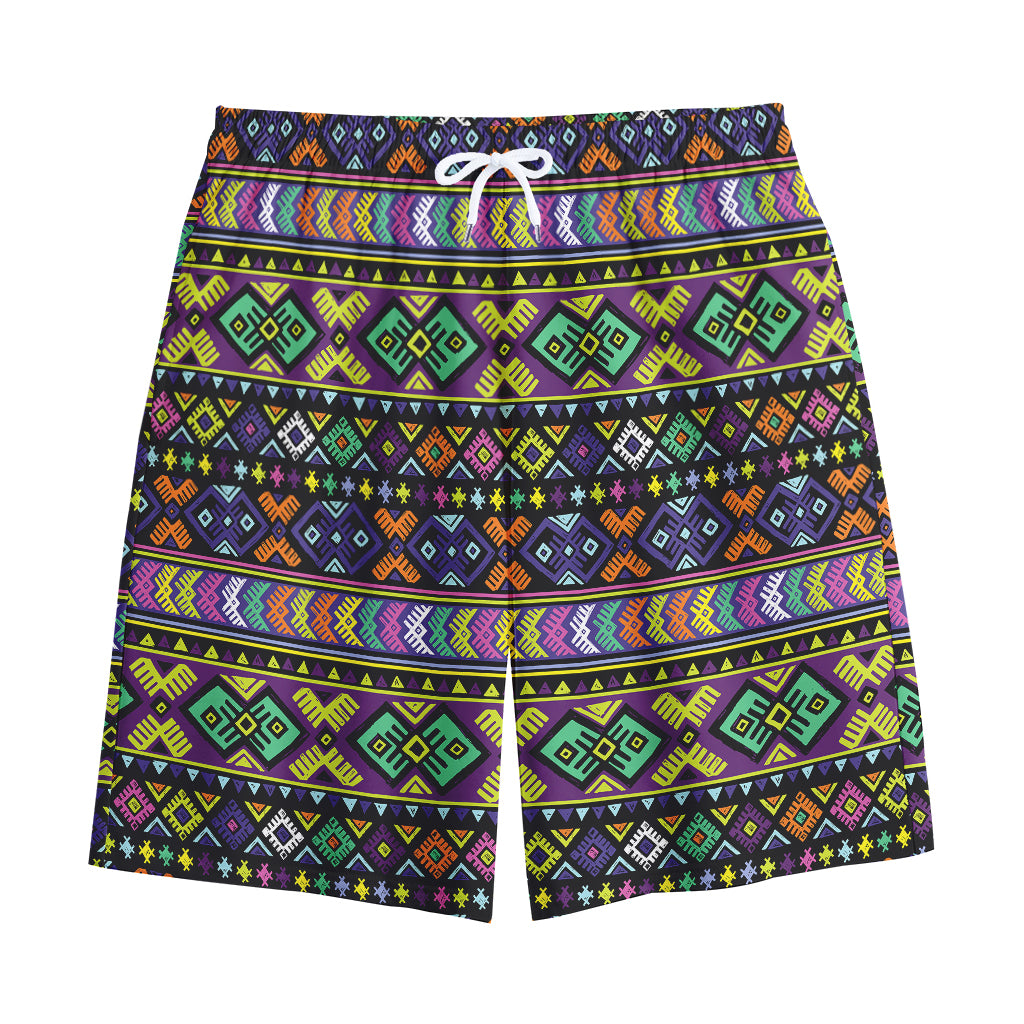 Colorful Native Navajo Tribal Print Cotton Shorts