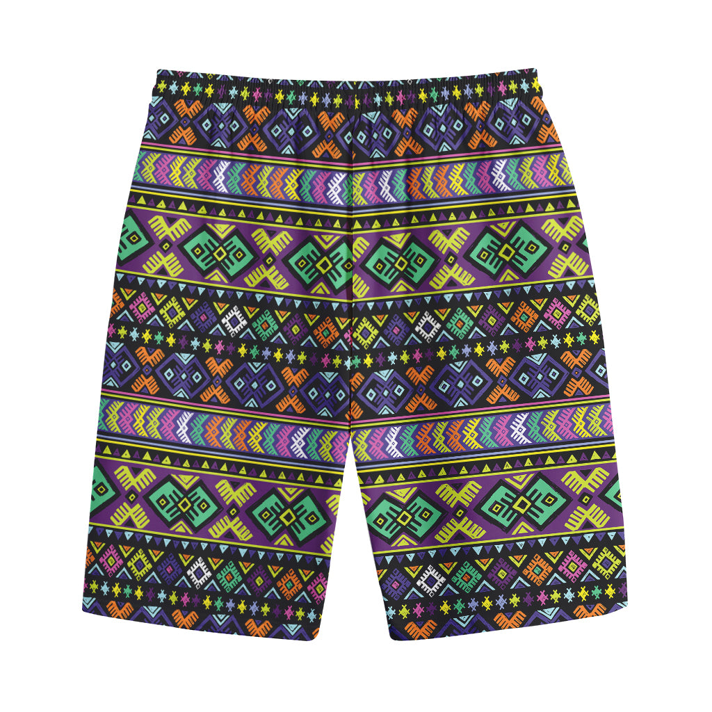 Colorful Native Navajo Tribal Print Cotton Shorts