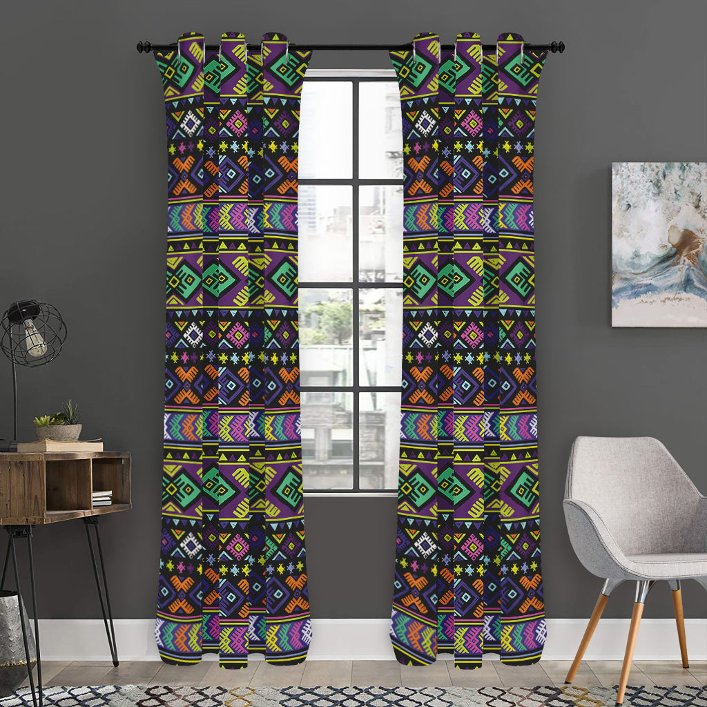 Colorful Native Navajo Tribal Print Curtain