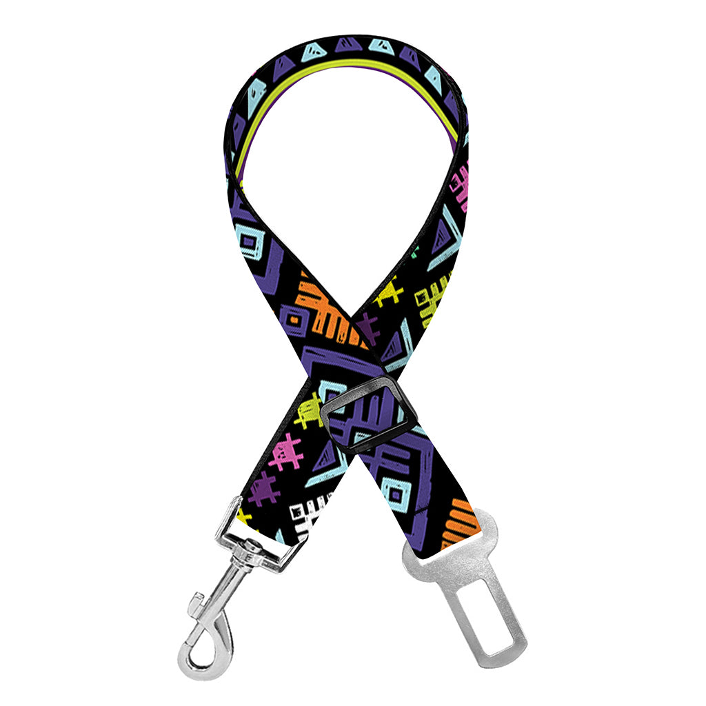 Colorful Native Navajo Tribal Print Dog Seat Belt