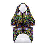 Colorful Native Navajo Tribal Print Dog Zip Up Hoodie