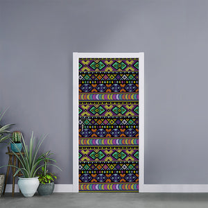 Colorful Native Navajo Tribal Print Door Sticker