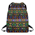 Colorful Native Navajo Tribal Print Drawstring Backpack