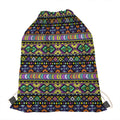 Colorful Native Navajo Tribal Print Drawstring Bag