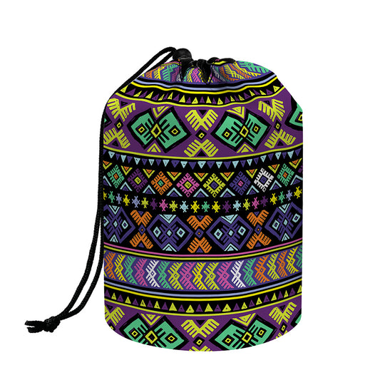 Colorful Native Navajo Tribal Print Drawstring Makeup Bag