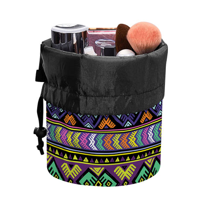 Colorful Native Navajo Tribal Print Drawstring Makeup Bag