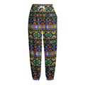 Colorful Native Navajo Tribal Print Fleece Lined Knit Pants