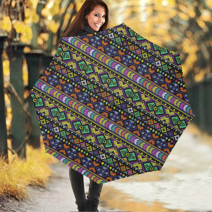Colorful Native Navajo Tribal Print Foldable Umbrella