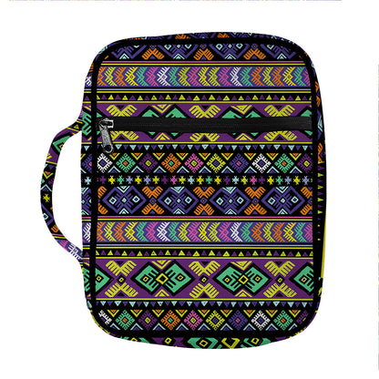 Colorful Native Navajo Tribal Print Front Pocket Bible Bag