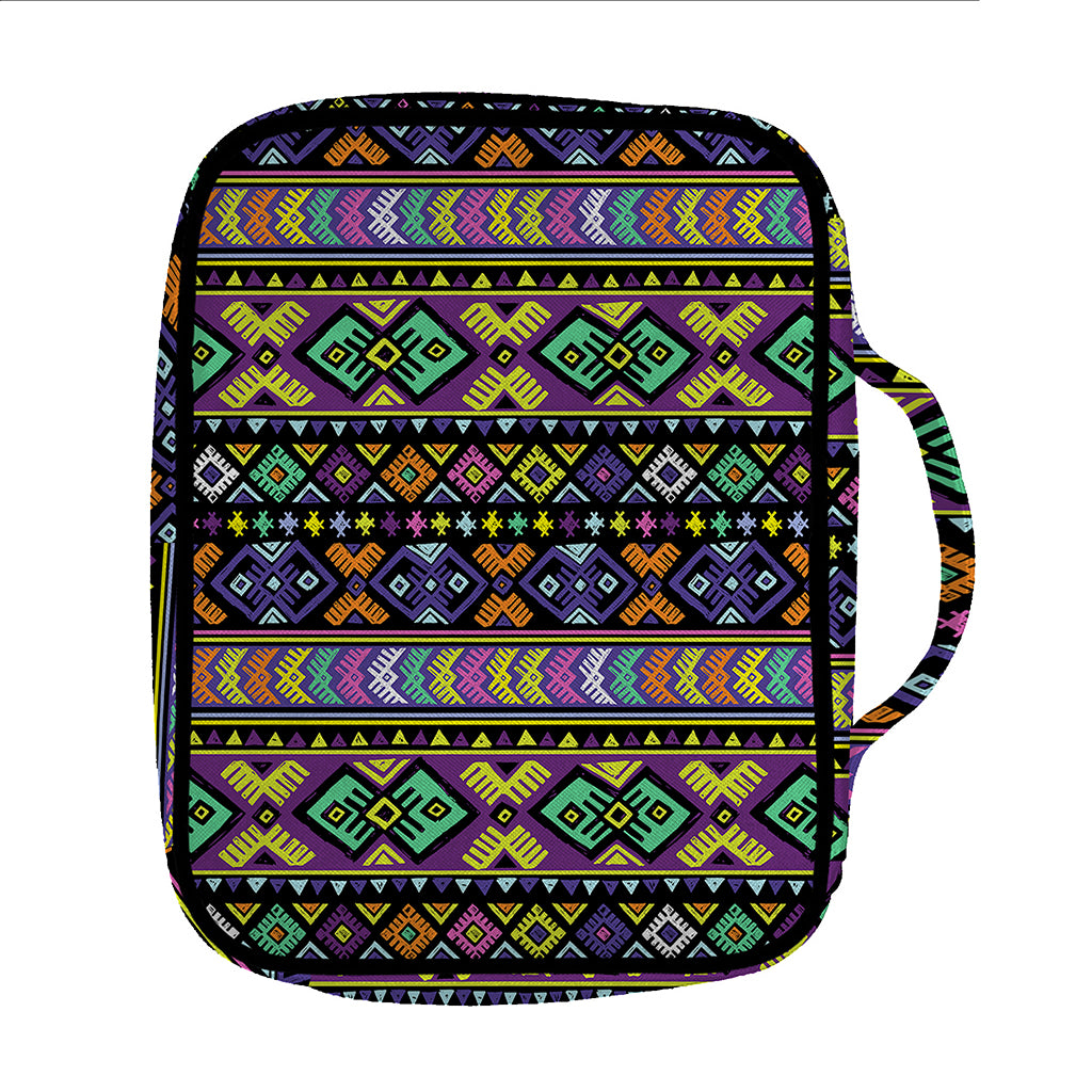 Colorful Native Navajo Tribal Print Front Pocket Bible Bag