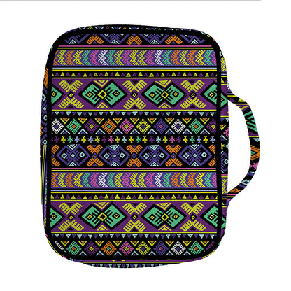 Colorful Native Navajo Tribal Print Front Pocket Bible Bag