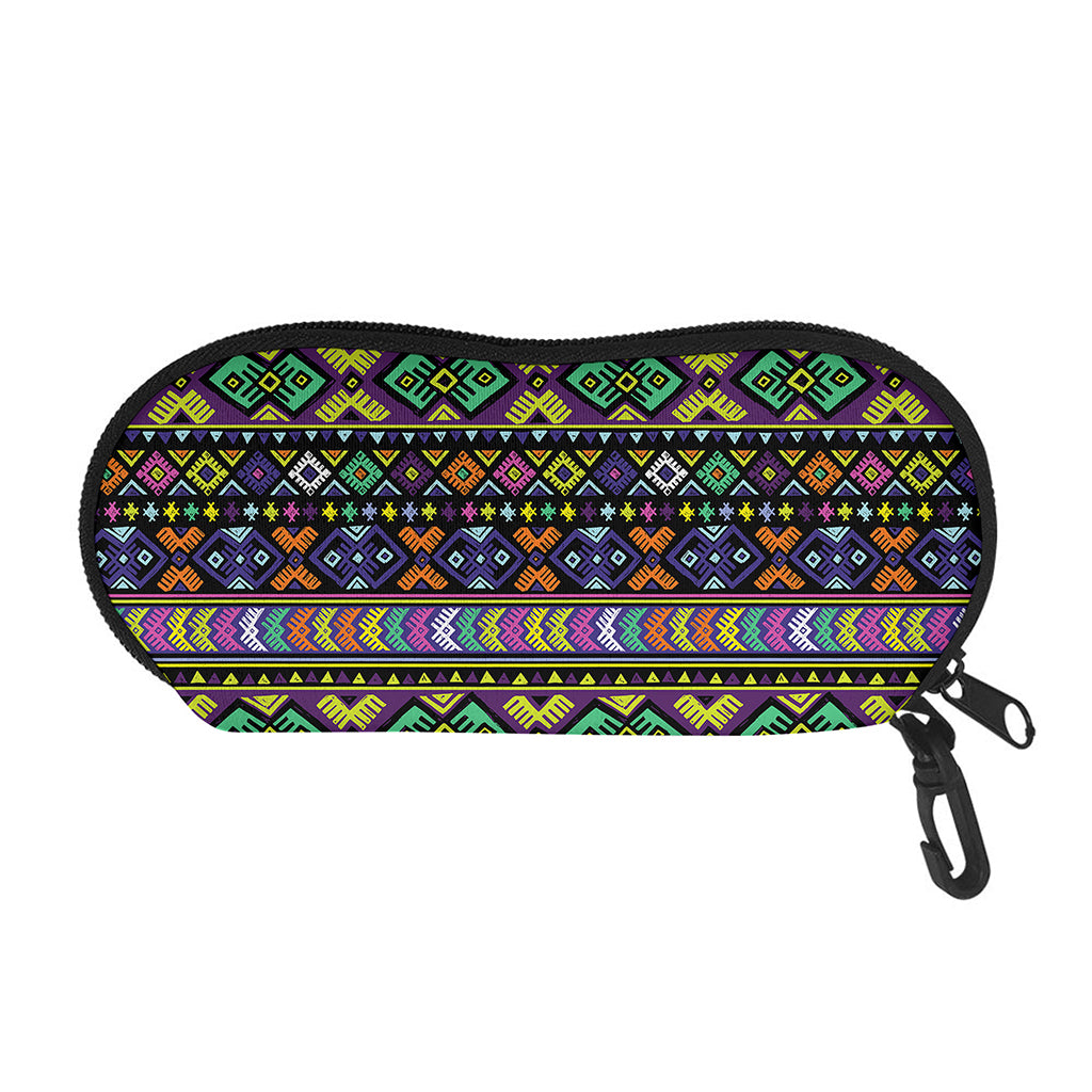 Colorful Native Navajo Tribal Print Glasses Case