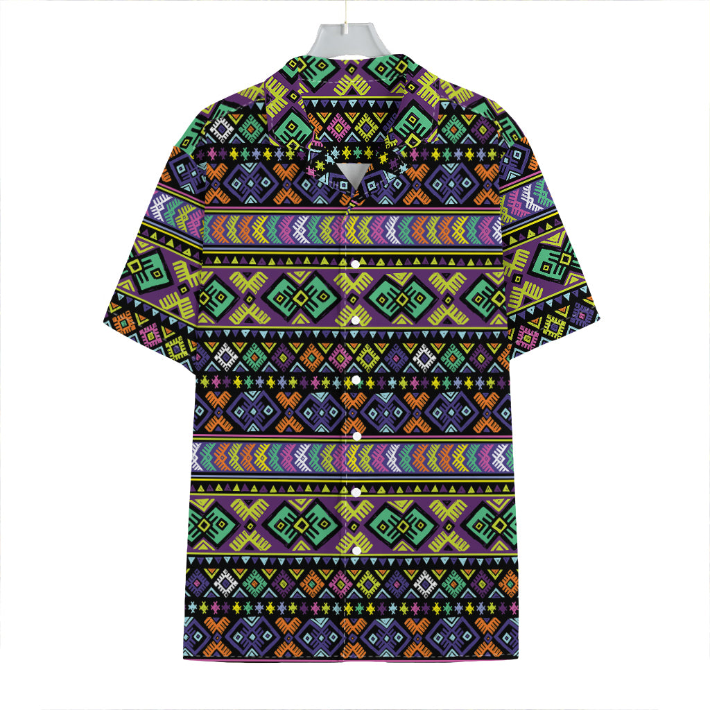 Colorful Native Navajo Tribal Print Hawaiian Shirt