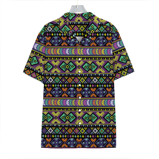 Colorful Native Navajo Tribal Print Hawaiian Shirt