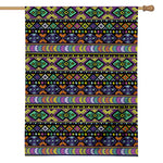 Colorful Native Navajo Tribal Print House Flag