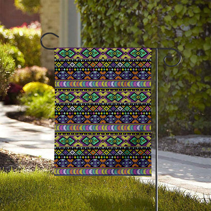 Colorful Native Navajo Tribal Print House Flag