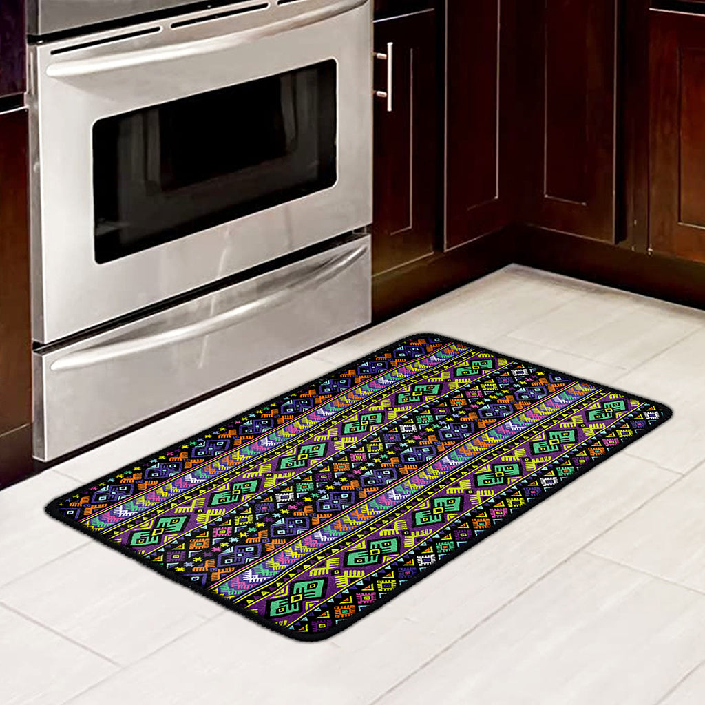 Colorful Native Navajo Tribal Print Kitchen Mat