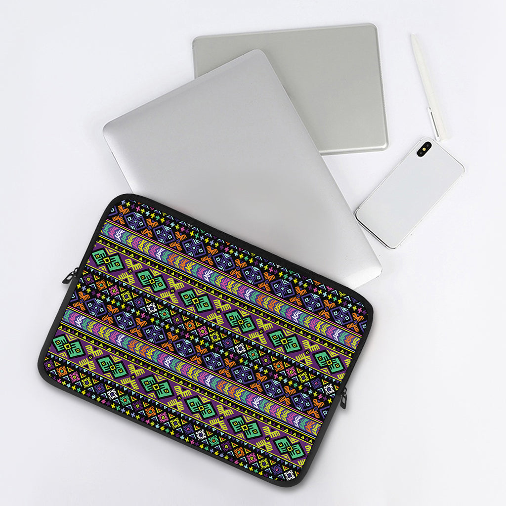 Colorful Native Navajo Tribal Print Laptop Sleeve