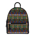 Colorful Native Navajo Tribal Print Leather Backpack