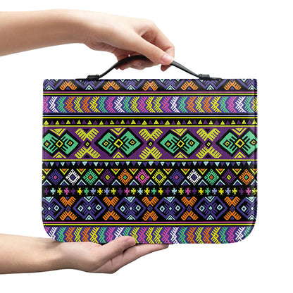 Colorful Native Navajo Tribal Print Leather Bible Cover
