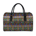 Colorful Native Navajo Tribal Print Leather Duffel Bag