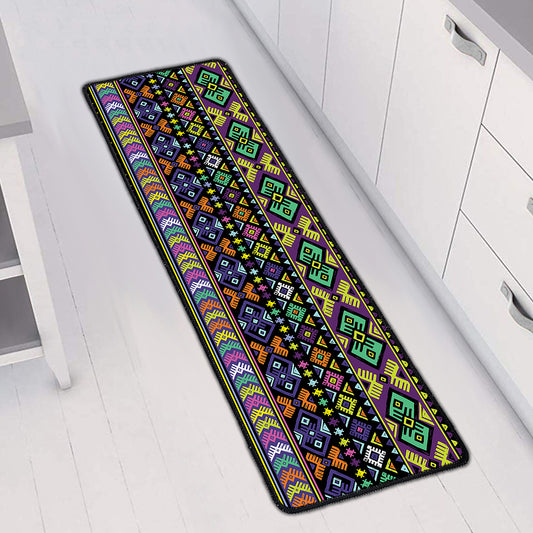 Colorful Native Navajo Tribal Print Long Kitchen Mat