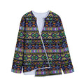 Colorful Native Navajo Tribal Print Long Sleeve Short Coat