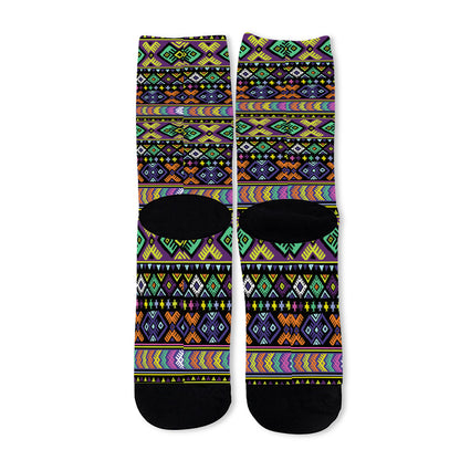 Colorful Native Navajo Tribal Print Long Socks