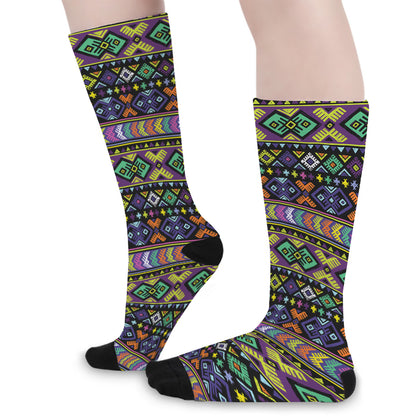 Colorful Native Navajo Tribal Print Long Socks