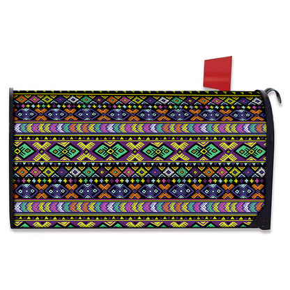 Colorful Native Navajo Tribal Print Mailbox Cover