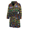 Colorful Native Navajo Tribal Print Men's Bathrobe