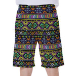 Colorful Native Navajo Tribal Print Men's Beach Shorts